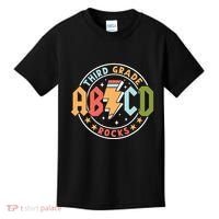 Abcd 3rd Grade Rocks Pencil Lightning Teachers Rock Kids T-Shirt thumb 0
