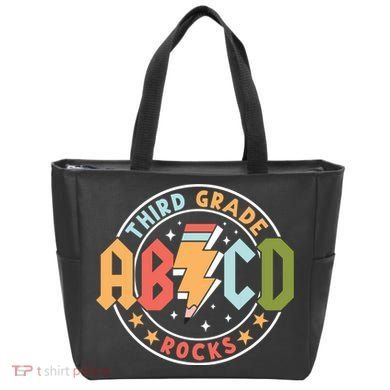 Abcd 3rd Grade Rocks Pencil Lightning Teachers Rock Tote Bag