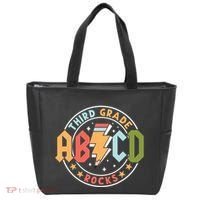 Abcd 3rd Grade Rocks Pencil Lightning Teachers Rock Tote Bag thumb 0