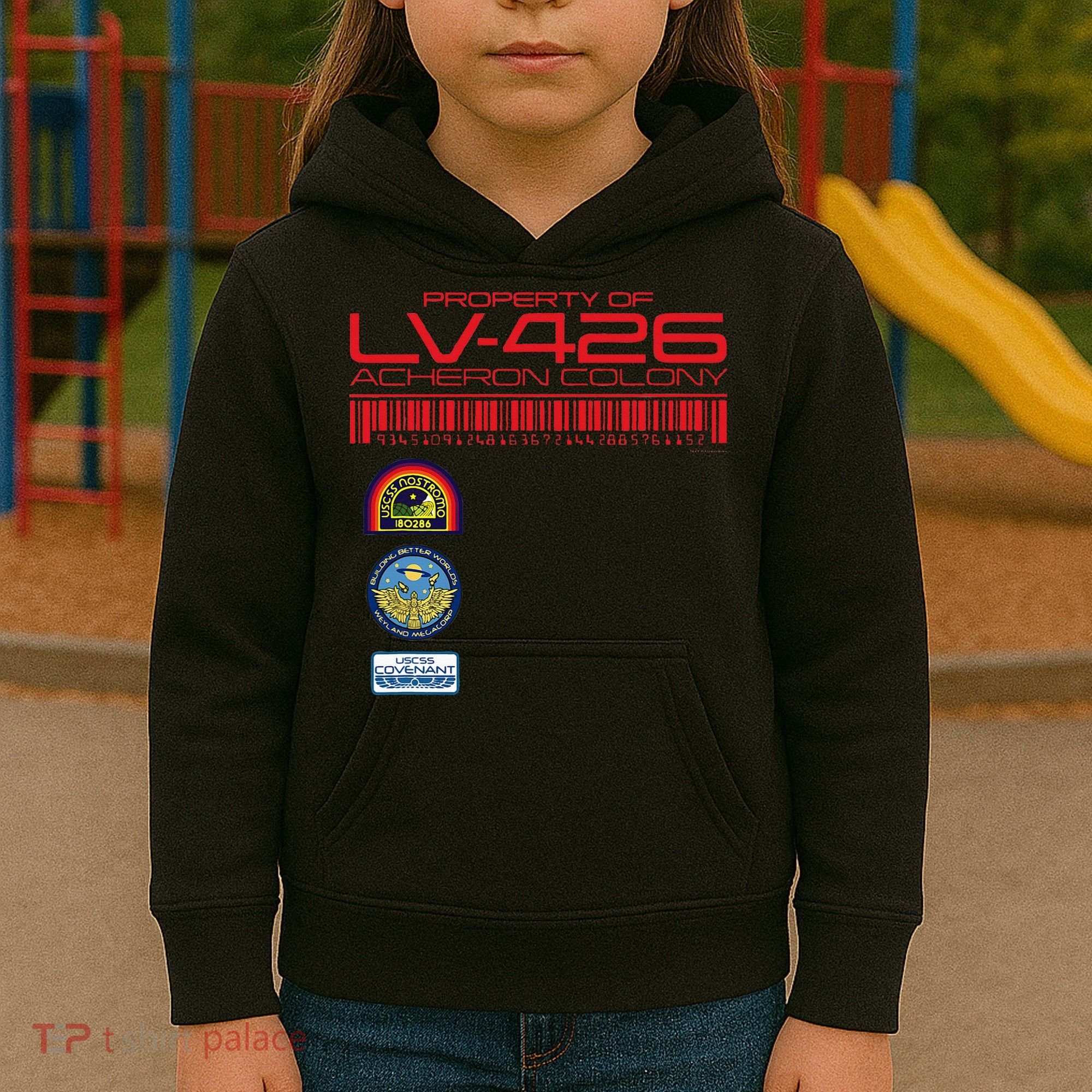 Alien 45th Anniversary Property Of Lv426 Acheron Colony Kids Hoodie