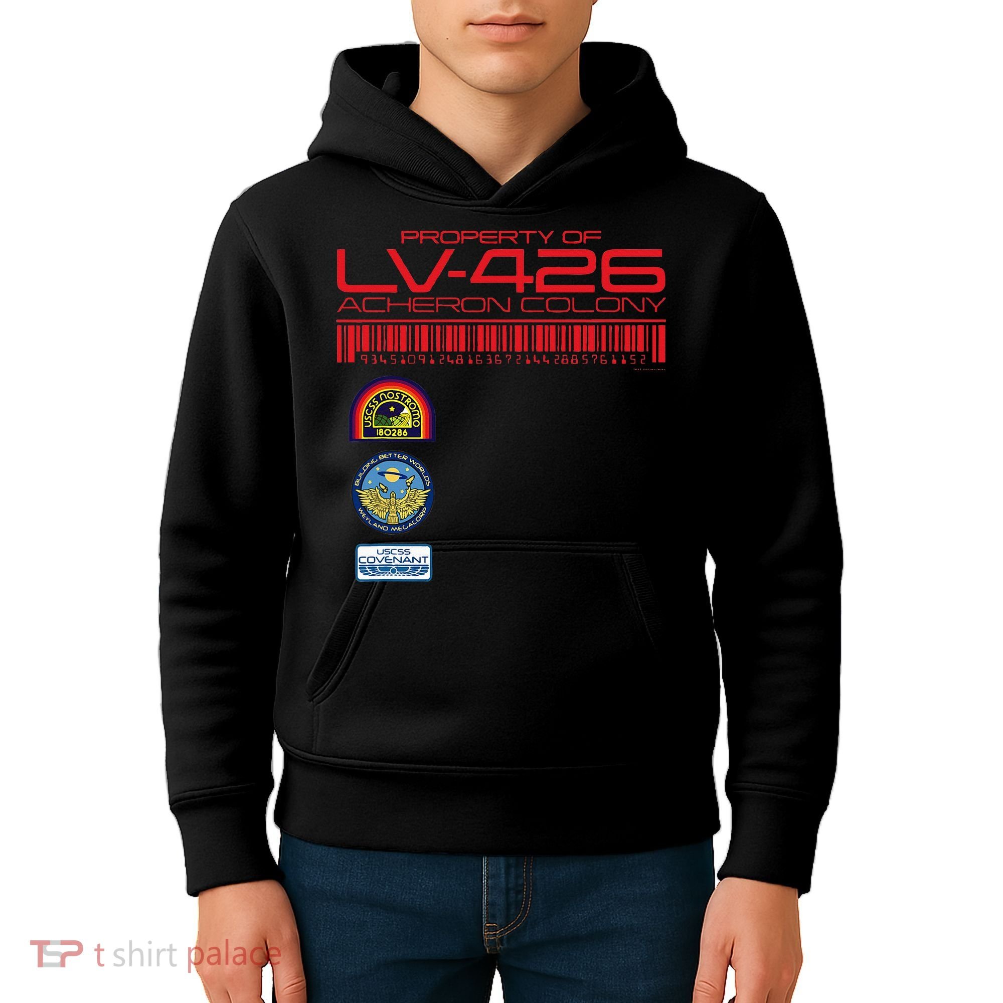 Alien 45th Anniversary Property Of Lv426 Acheron Colony Kids Hoodie