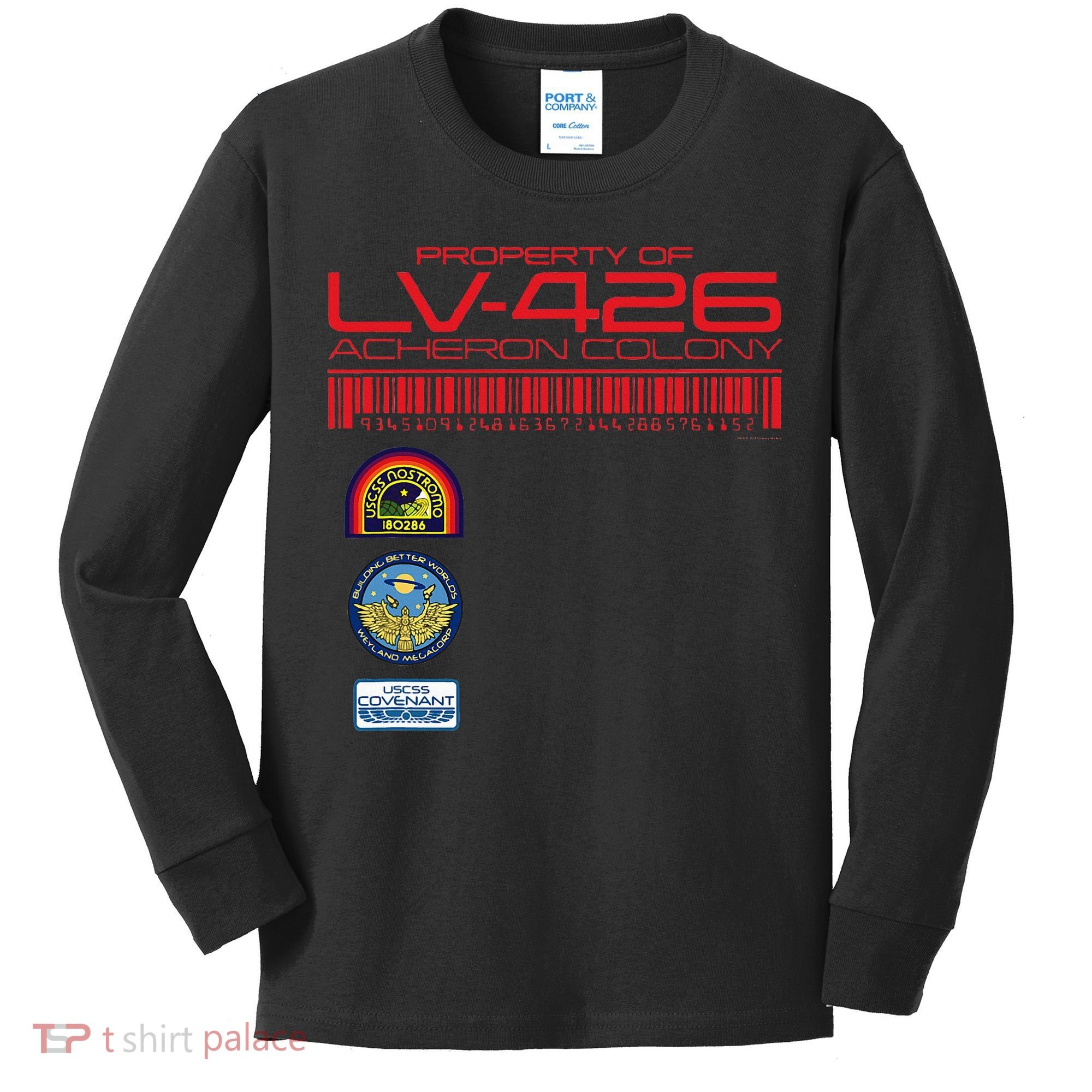 Alien 45th Anniversary Property Of Lv426 Acheron Colony Kids Long Sleeve Shirt