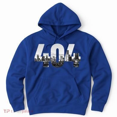 Atlanta 404 Area Code Skyline Atl Georgia Vintage Hoodie