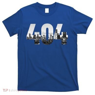 Atlanta 404 Area Code Skyline Atl Georgia Vintage T-Shirt