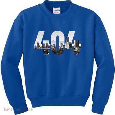 Atlanta 404 Area Code Skyline Atl Georgia Vintage Kids Sweatshirt