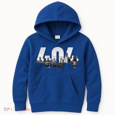 Atlanta 404 Area Code Skyline Atl Georgia Vintage Kids Hoodie
