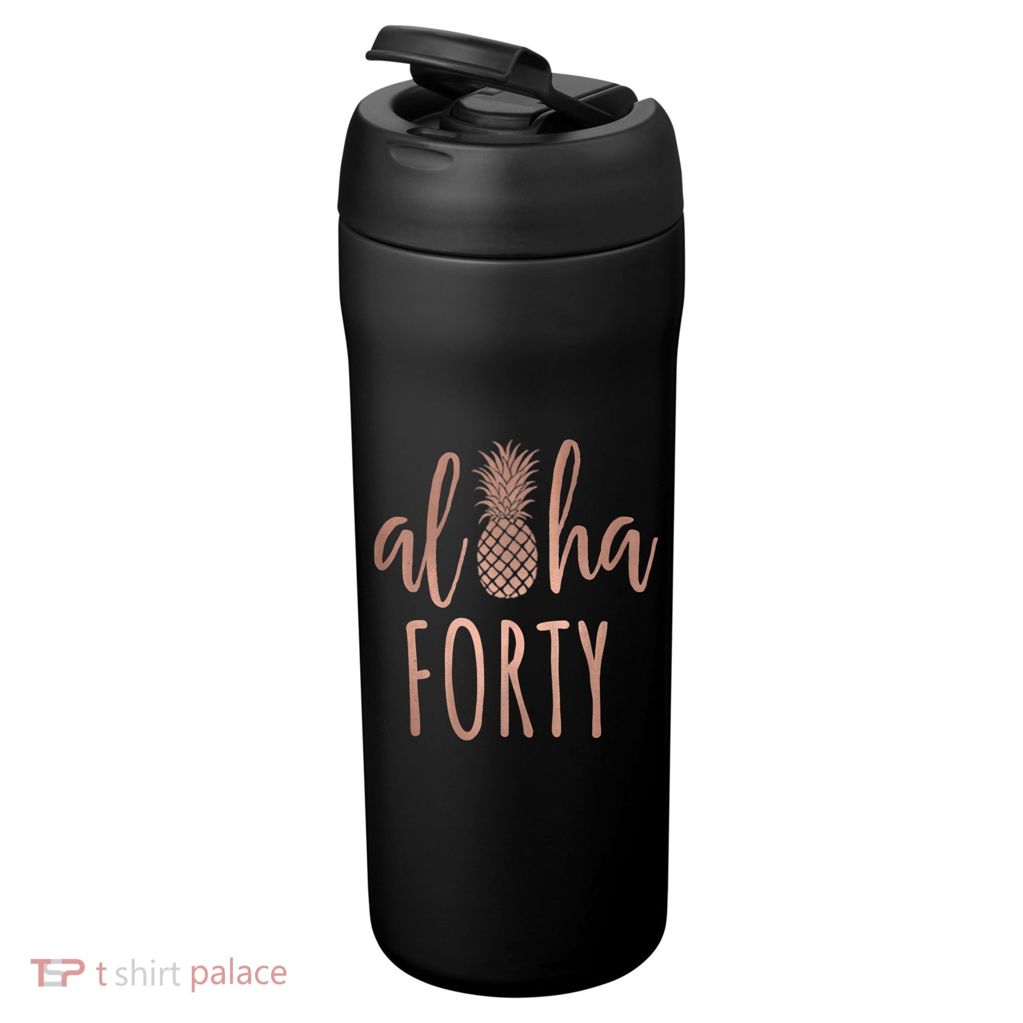 Aloha 40 Forty ~ Happy Birthday 40th Gift for Her 24oz Duet Stainless Steel Tumbler