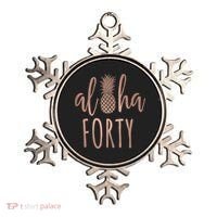 Aloha 40 Forty ~ Happy Birthday 40th Gift for Her Ornament thumb 0