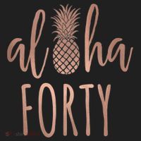 Aloha 40 Forty ~ Happy Birthday 40th Gift for Her Zone Performance Long-Sleeve T-Shirt thumb 2