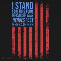 I stand for the flag because hero's lay beneath it. Women's Hoodie thumb 2