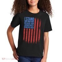 I stand for the flag because hero's lay beneath it. Kids T-Shirt thumb 2