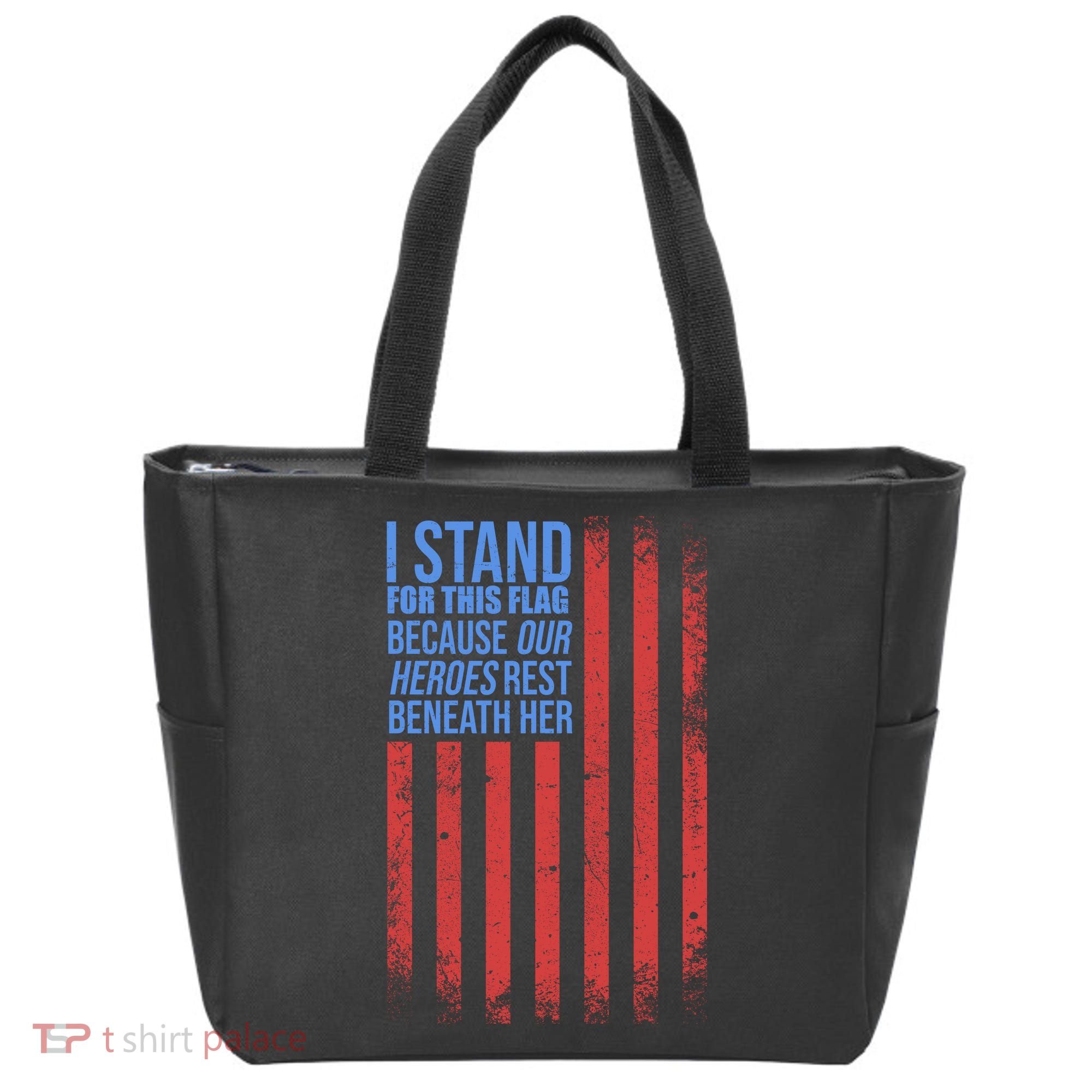 I stand for the flag because hero's lay beneath it. Tote Bag