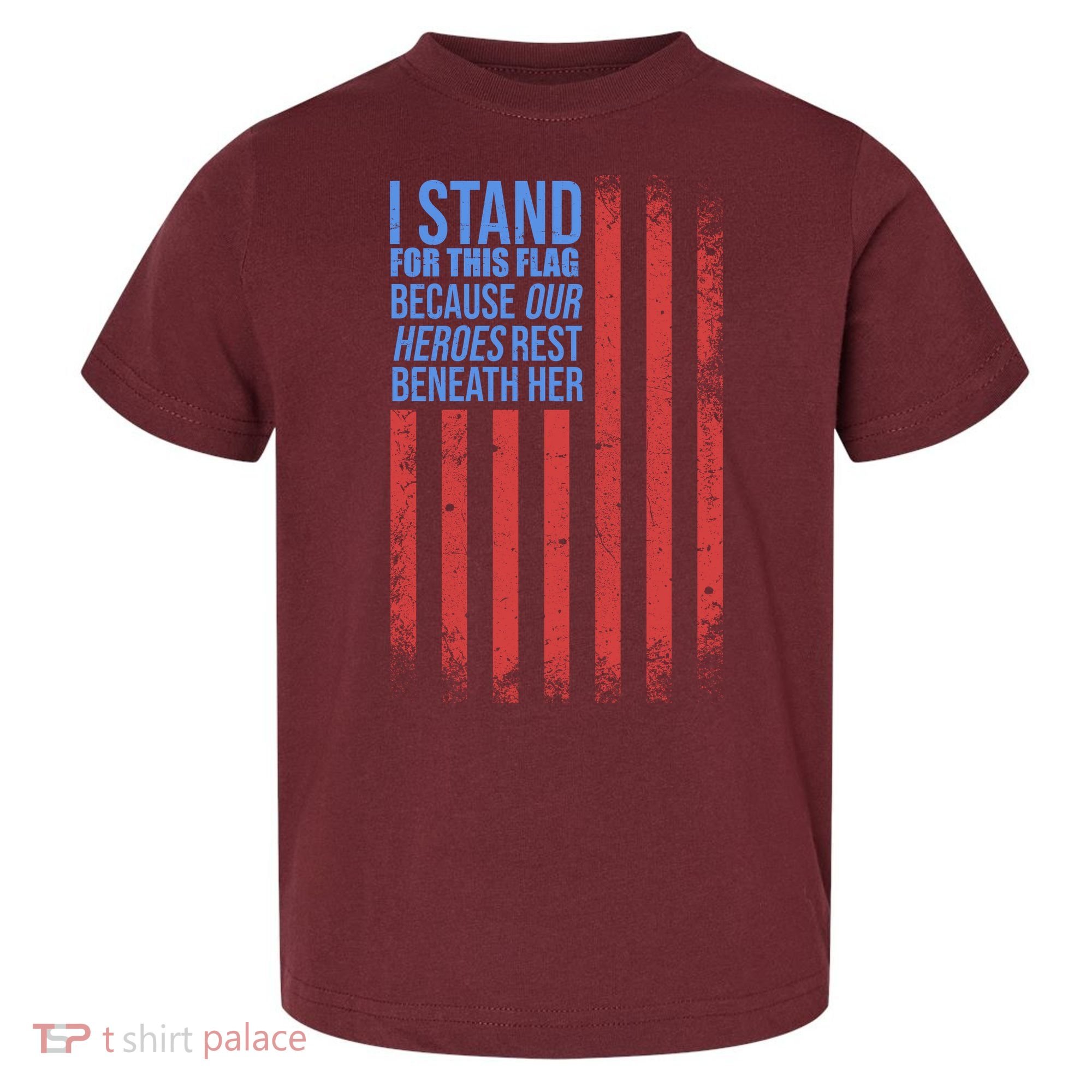 I stand for the flag because hero's lay beneath it. Toddler T-Shirt