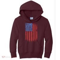 I stand for the flag because hero's lay beneath it. Kids Hoodie thumb 0