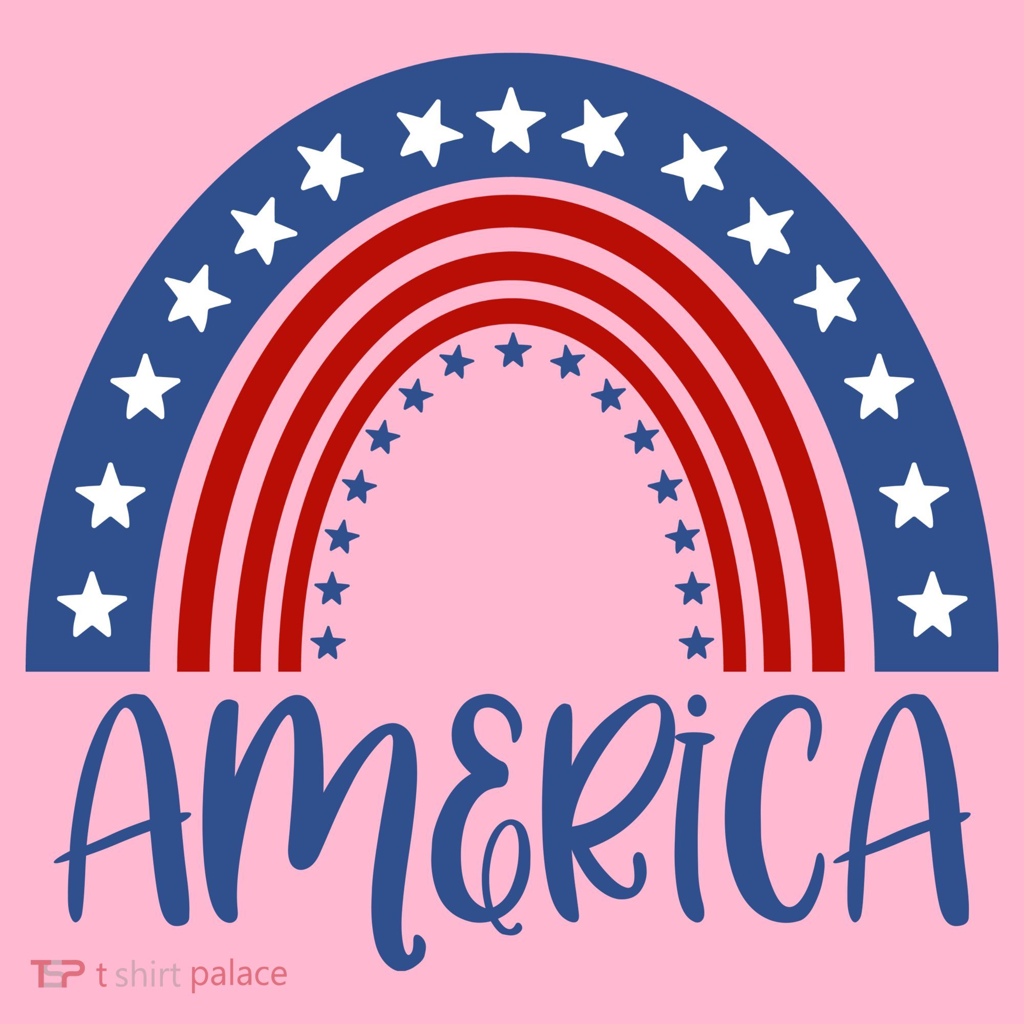 America 4th Of July Rainbow USA Coaster