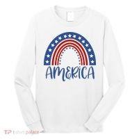 America 4th Of July Rainbow USA Long Sleeve Shirt thumb 0