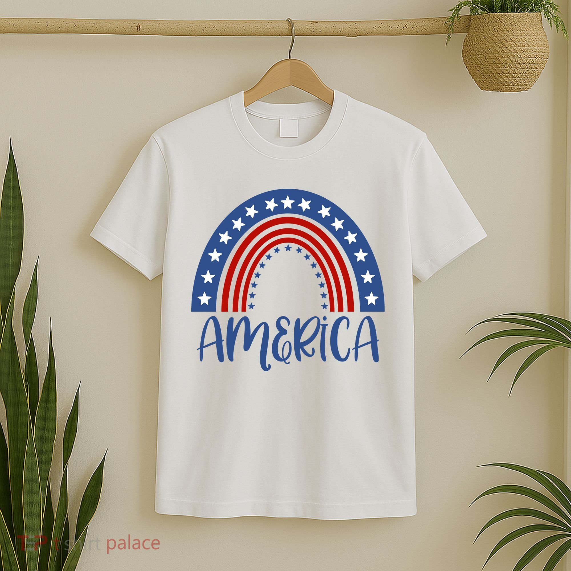 America 4th Of July Rainbow USA T-Shirt