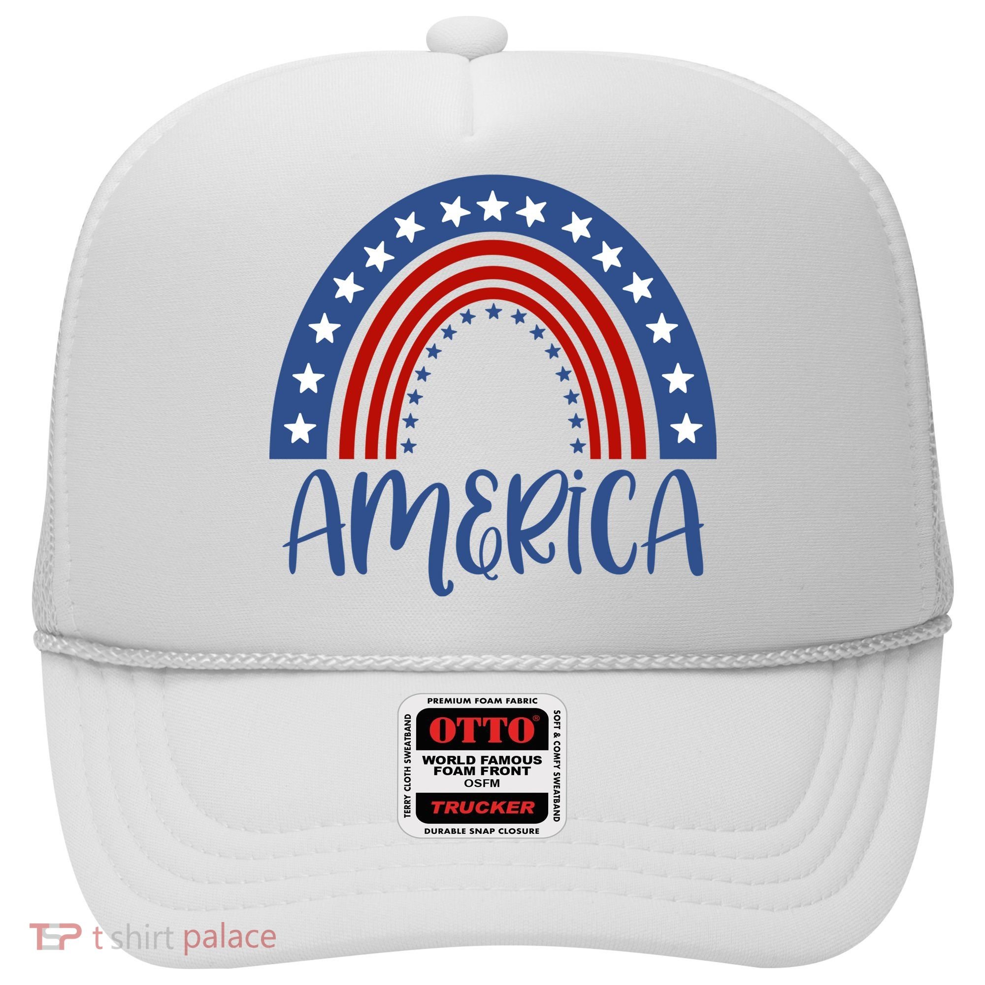 America 4th Of July Rainbow USA Hat