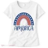 America 4th Of July Rainbow USA Women's T-Shirt thumb 0
