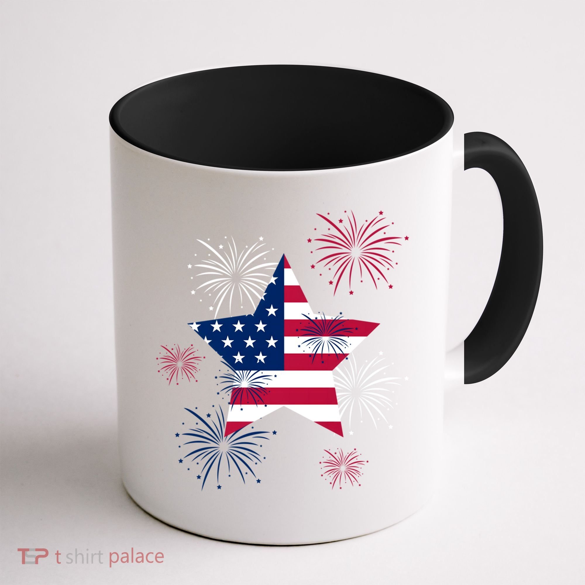 American 4th Of July Independence Day Fireworks Us Flag Great Gift Coffee Mug