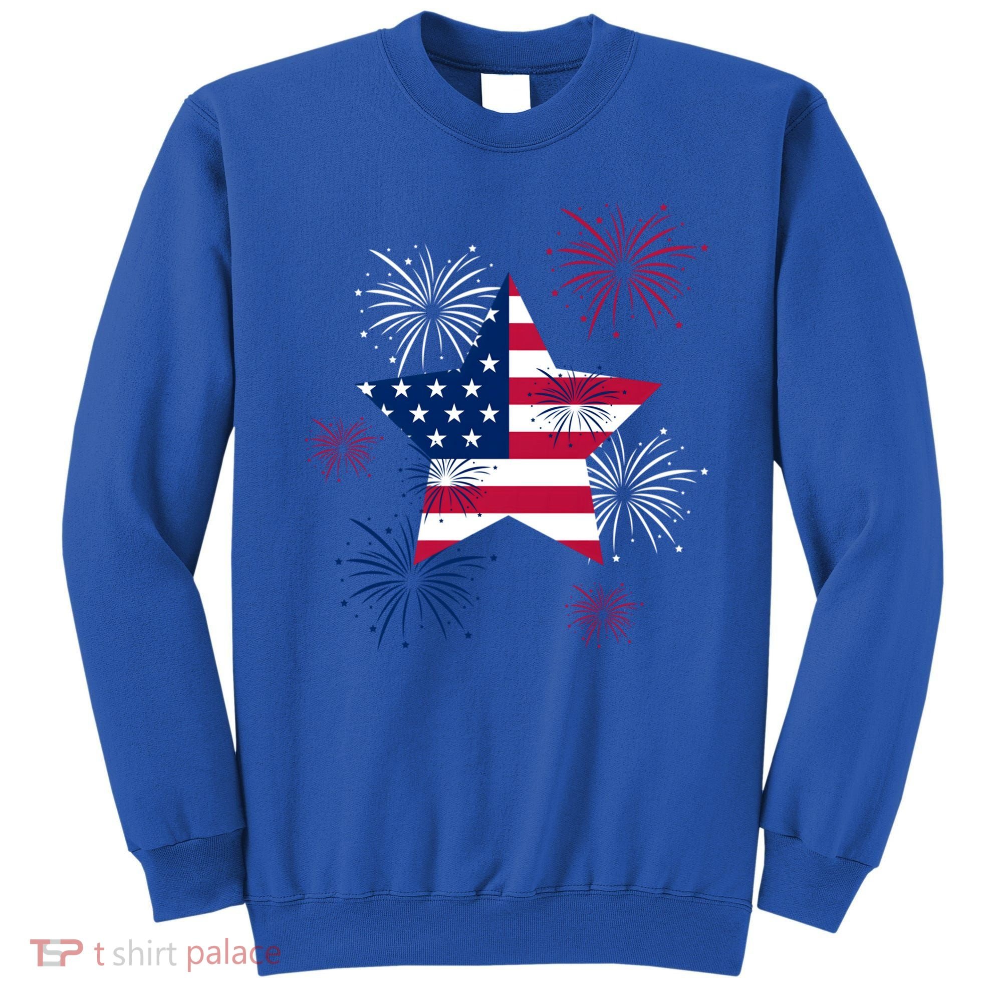 American 4th Of July Independence Day Fireworks Us Flag Great Gift Sweatshirt