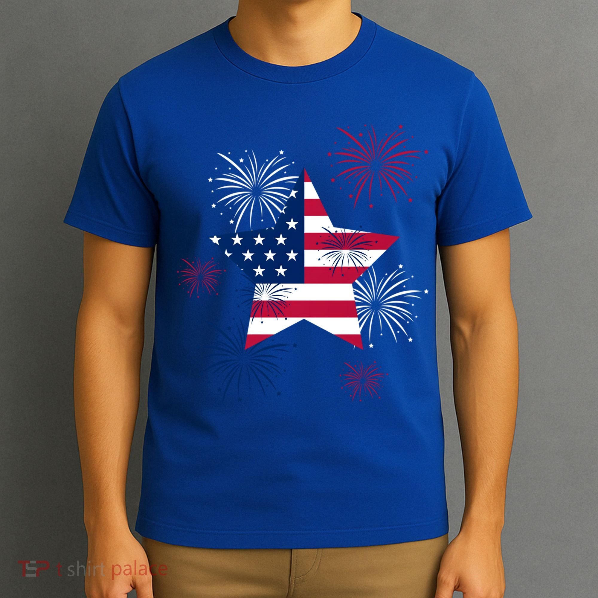 American 4th Of July Independence Day Fireworks Us Flag Great Gift T-Shirt