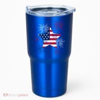 American 4th Of July Independence Day Fireworks Us Flag Great Gift Tumbler thumb 0