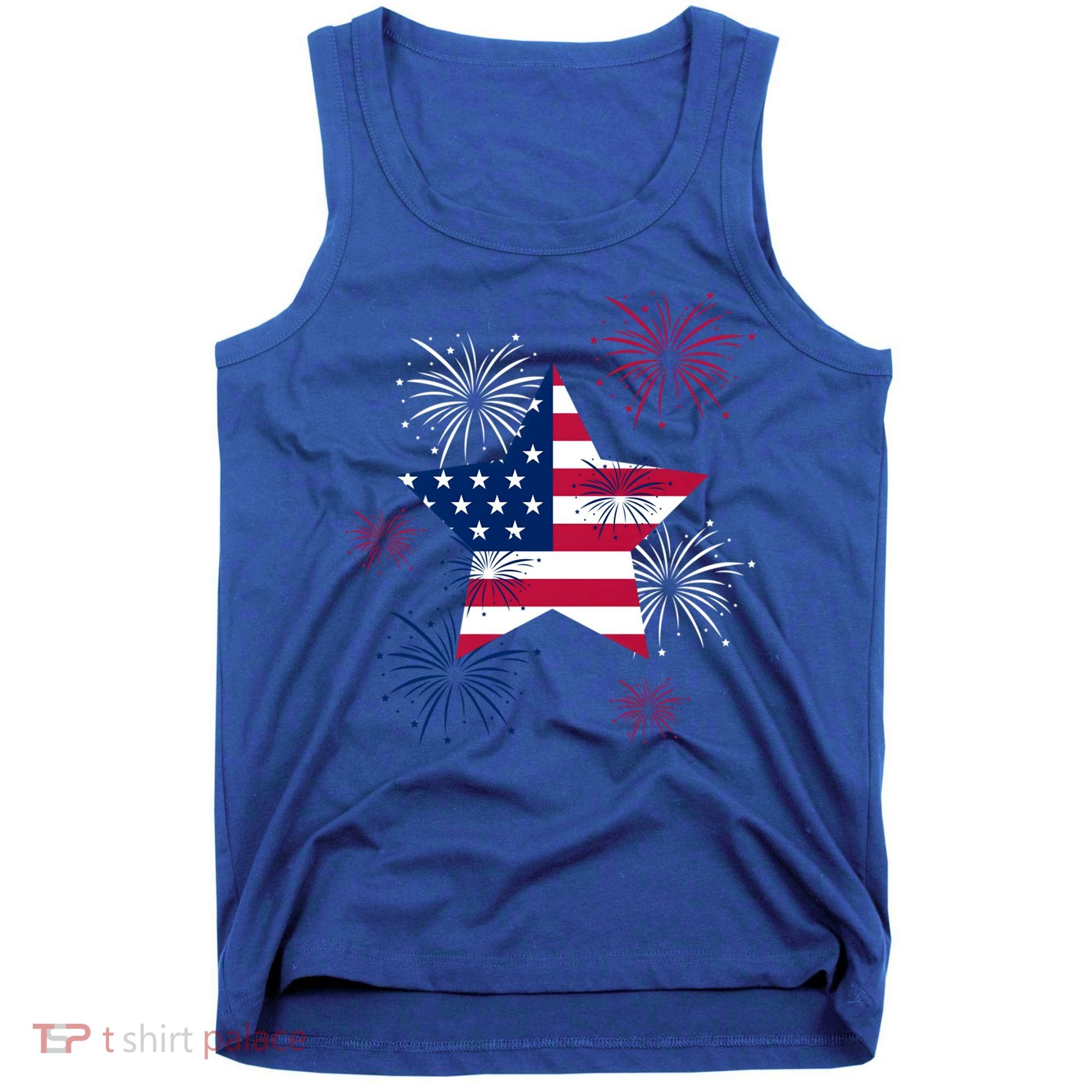American 4th Of July Independence Day Fireworks Us Flag Great Gift Tank Top