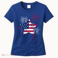 American 4th Of July Independence Day Fireworks Us Flag Great Gift Women's T-Shirt thumb 0