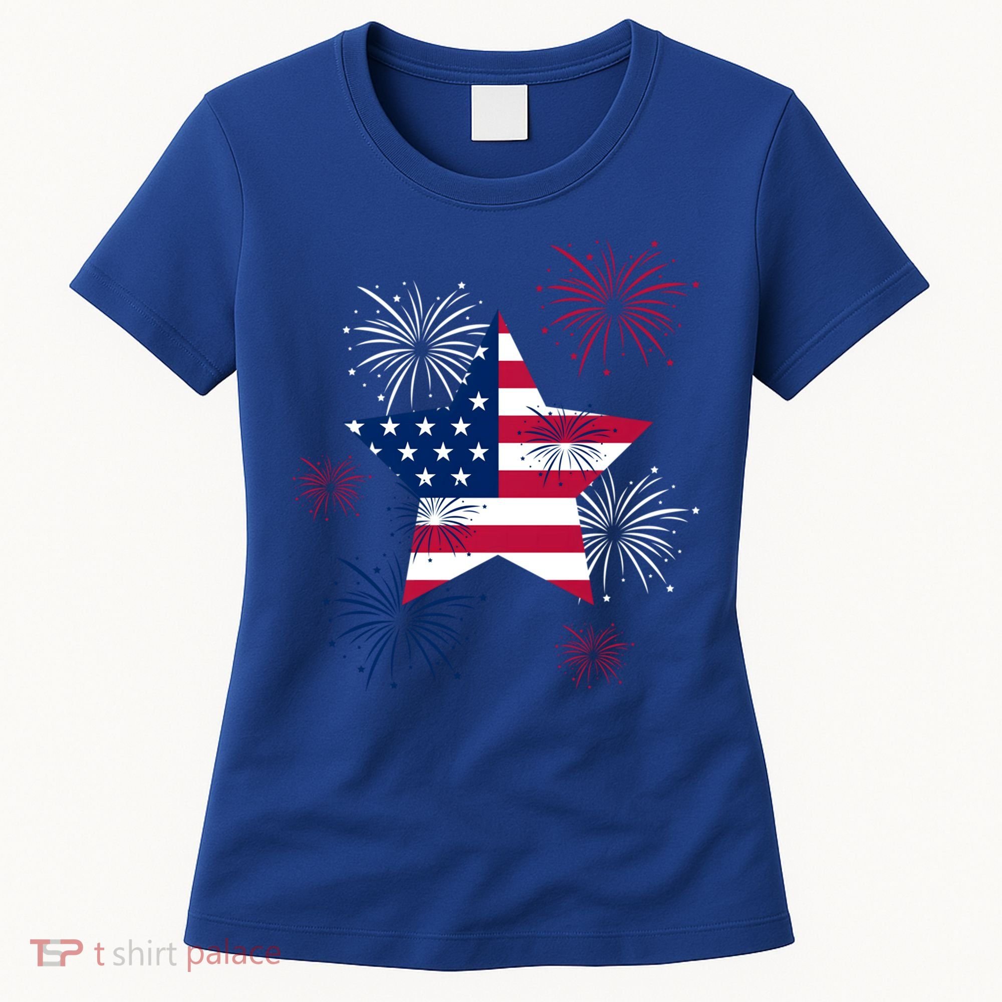 American 4th Of July Independence Day Fireworks Us Flag Great Gift Women's T-Shirt