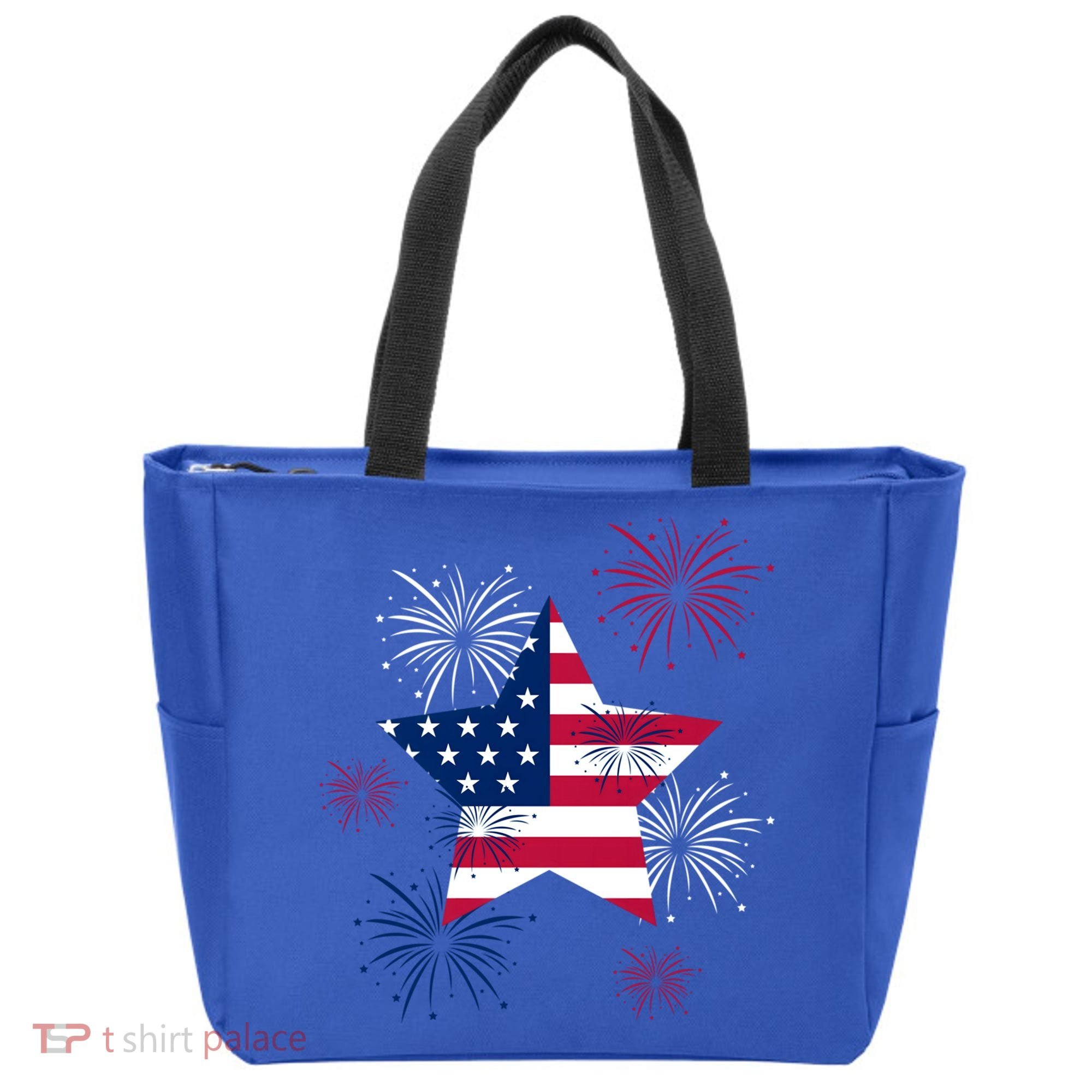 American 4th Of July Independence Day Fireworks Us Flag Great Gift Tote Bag