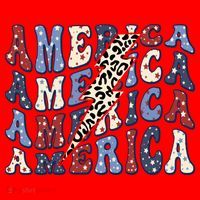 America 4th Of July Lightning Bolt Vintage Groovy T-Shirt thumb 7