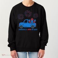 America 4th Of July Firework Truck Women's Sweatshirt thumb 0