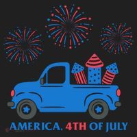 America 4th Of July Firework Truck Women's Sweatshirt thumb 2