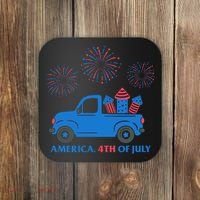 America 4th Of July Firework Truck Coaster thumb 0
