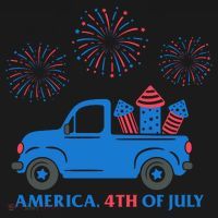 America 4th Of July Firework Truck Toddler Hoodie thumb 2