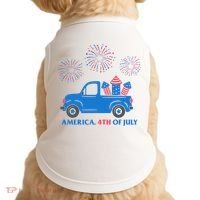 America 4th Of July Firework Truck Doggie Tank thumb 0