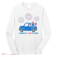 America 4th Of July Firework Truck Long Sleeve Shirt thumb 0