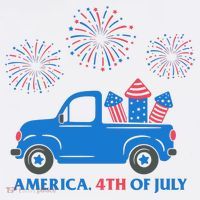 America 4th Of July Firework Truck Apron thumb 3