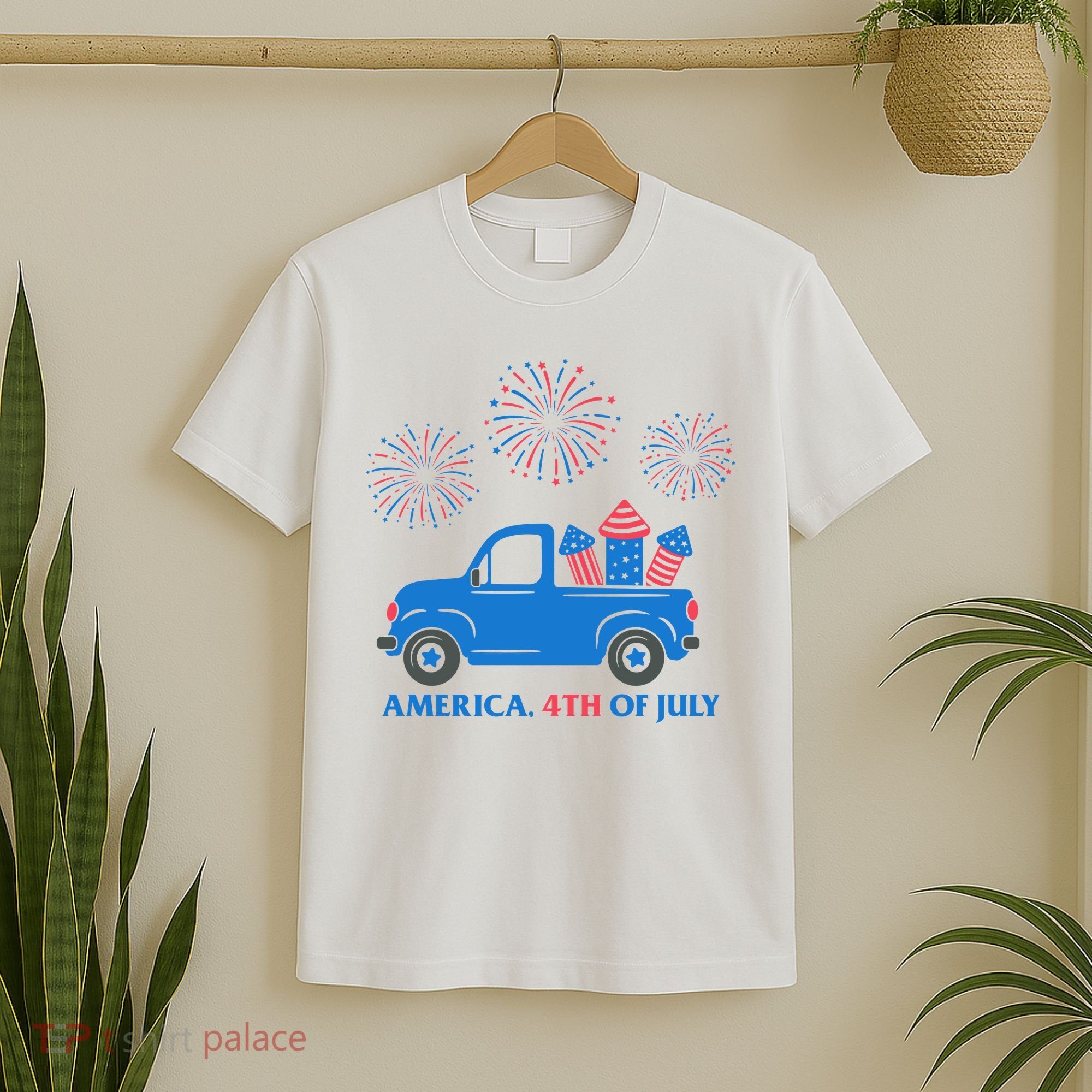 America 4th Of July Firework Truck T-Shirt