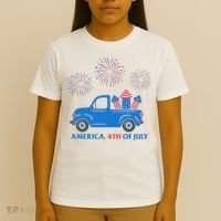 America 4th Of July Firework Truck T-Shirt thumb 4
