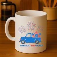 America 4th Of July Firework Truck Coffee Mug thumb 4