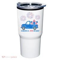 America 4th Of July Firework Truck Tumbler thumb 0