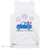 America 4th Of July Firework Truck Tank Top thumb 0
