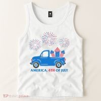 America 4th Of July Firework Truck Tank Top thumb 2