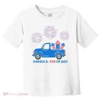 America 4th Of July Firework Truck Toddler T-Shirt thumb 0