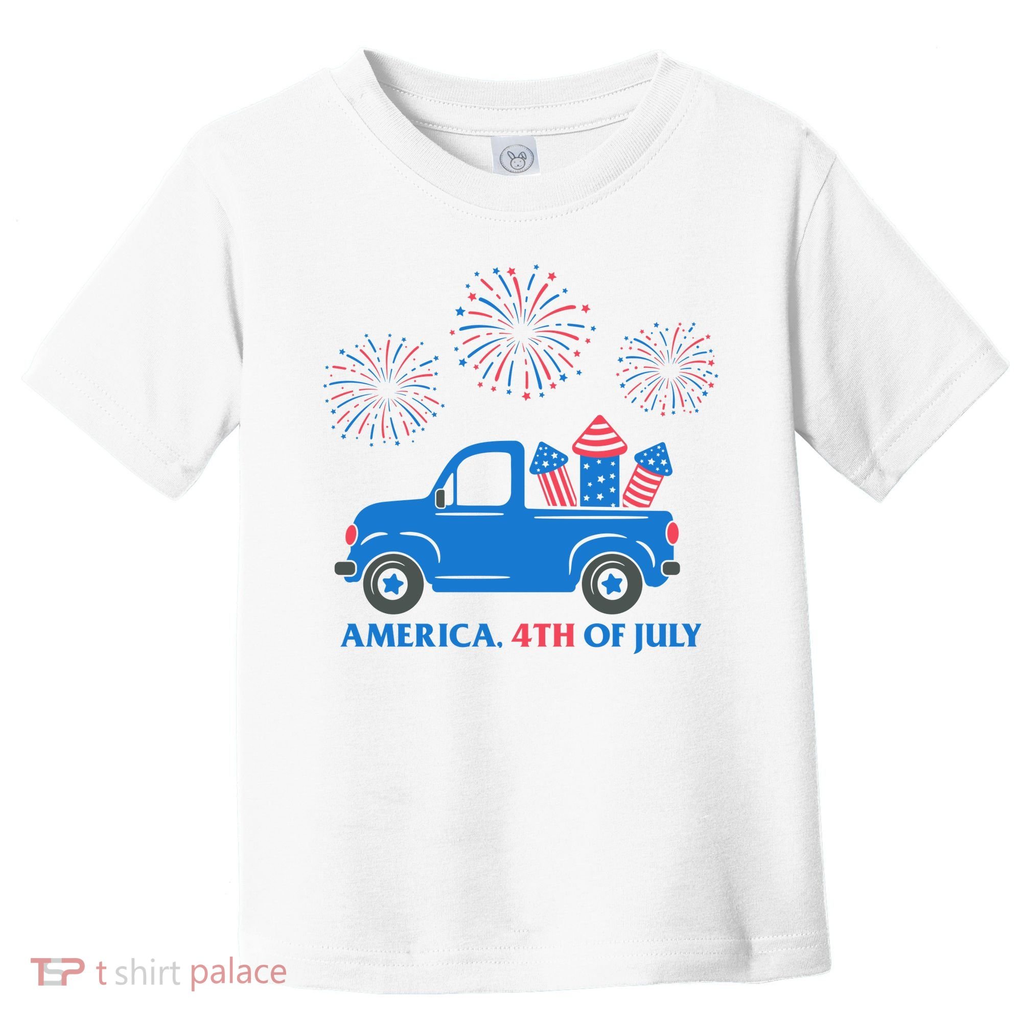 America 4th Of July Firework Truck Toddler T-Shirt