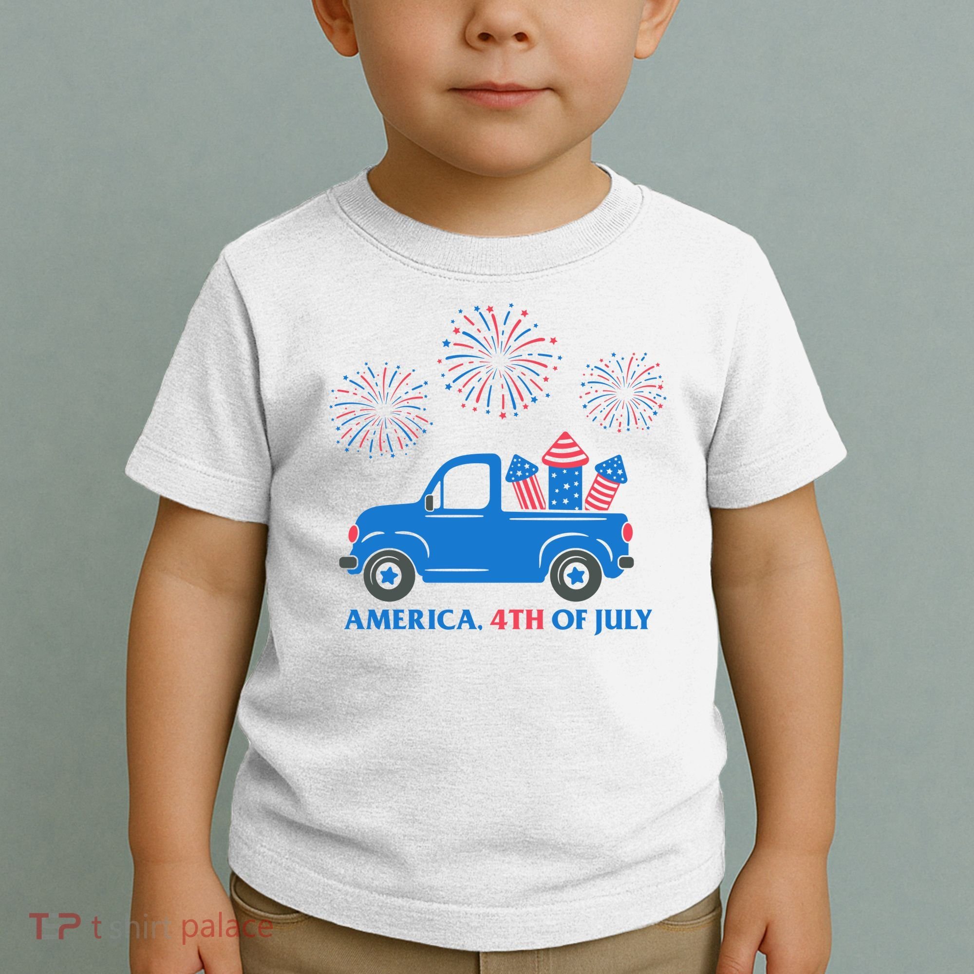 America 4th Of July Firework Truck Toddler T-Shirt