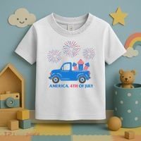 America 4th Of July Firework Truck Toddler T-Shirt thumb 3