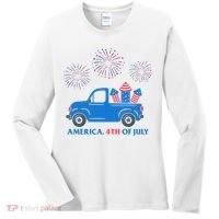 America 4th Of July Firework Truck Women's Long Sleeve Shirt thumb 0